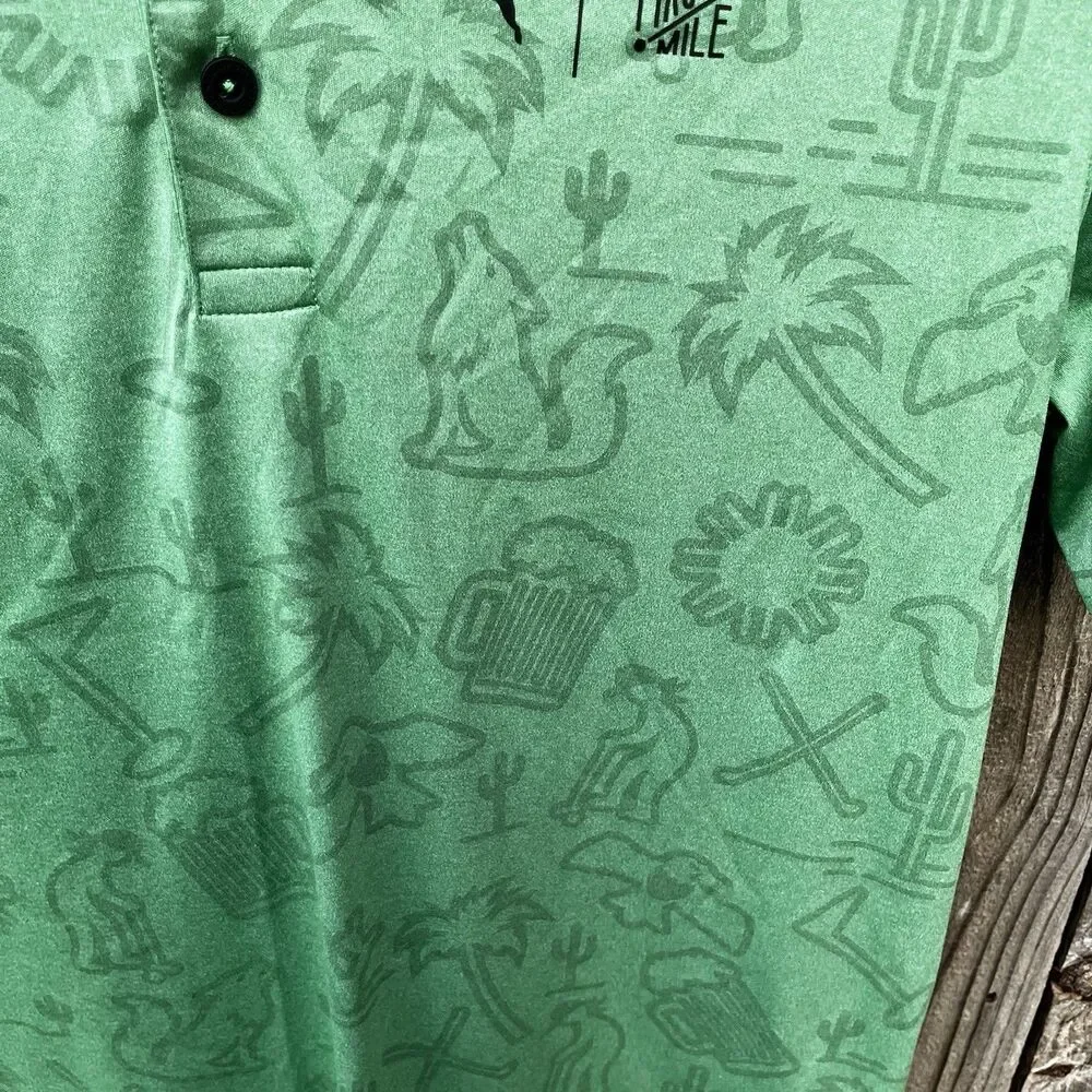 Puma X First Mile Golf Polo Mens Medium Green Desert Southwestern Performance